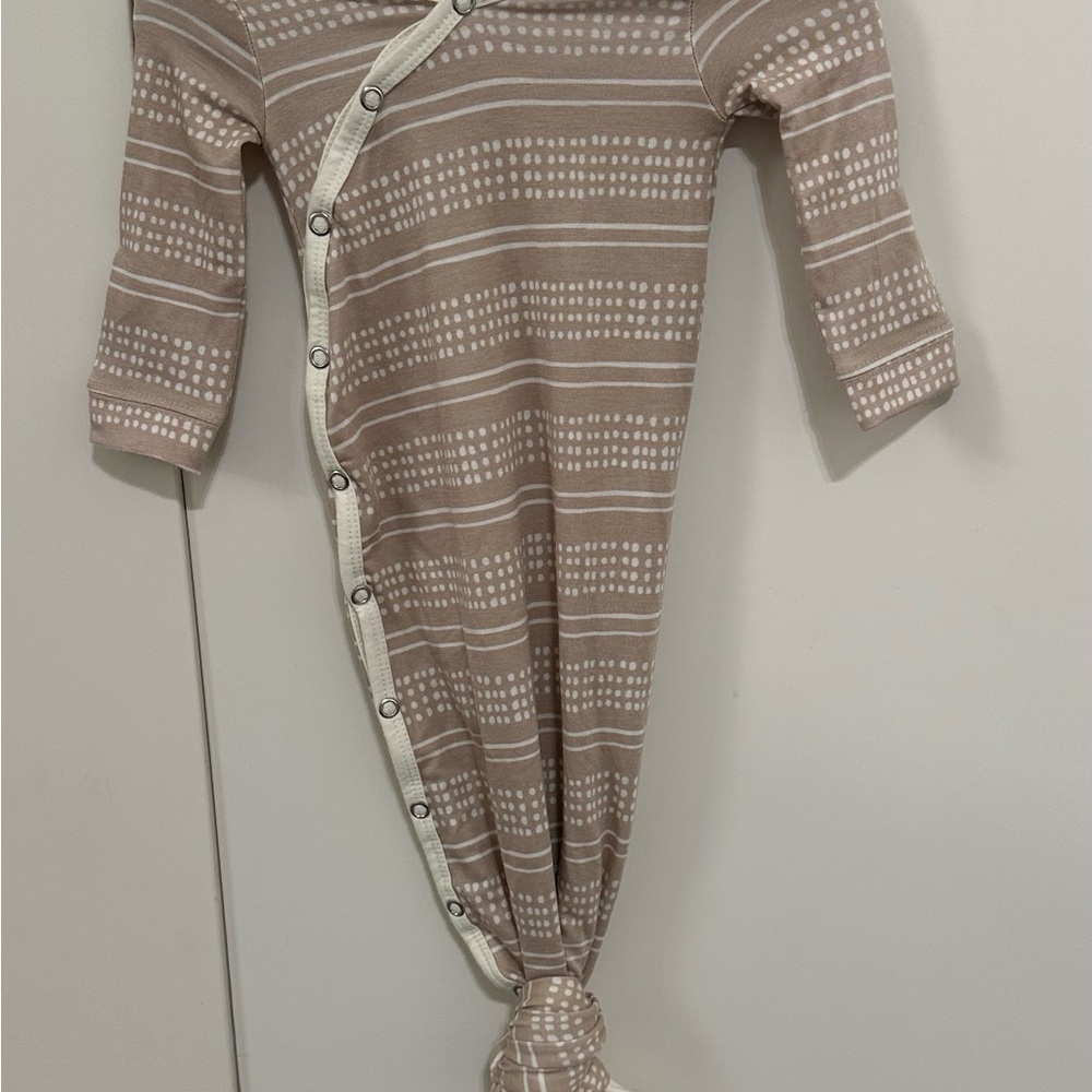 Newborn Knotted Gown Copper Pearl